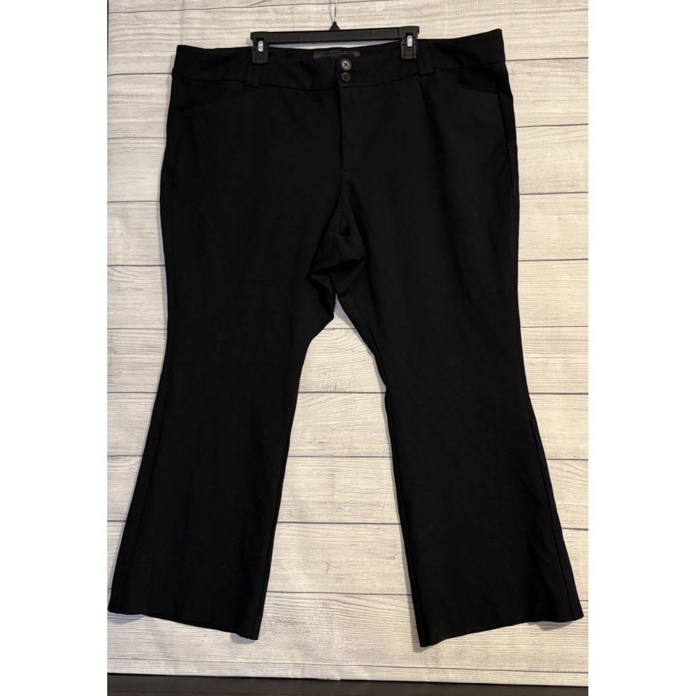 Studio By Torrid Women Black Bootcut Trouser Pants 28T Stretch Workwear